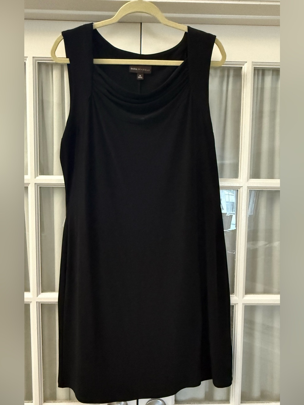 Dana Buchman Black Sleeveless Cowl-Neck Mini Dress